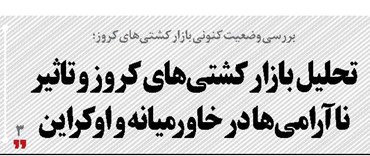 تحلیل بازار کشتی‌های کروز و تاثیر ناآرامی‌ها در خاورمیانه و اوکراین