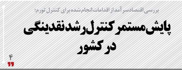 پایش مستمر کنترل رشد  نقدینگی  در کشور