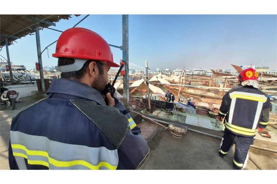 برگزاری مانور مشترک امداد و نجات و اطفاء حریق در بندر دیلم