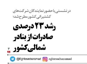 رشد 23 درصدی صادرات  از بنادر شمالی کشور