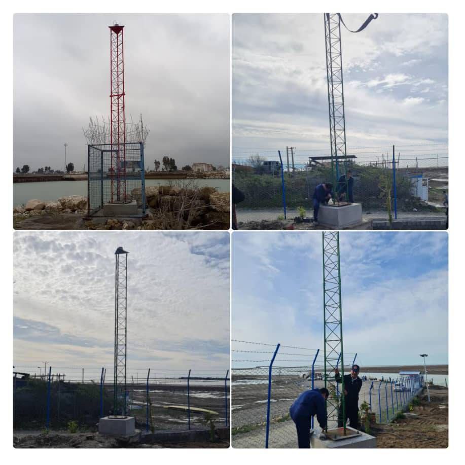 روشن شدن چراغ کمک ناوبری بندر ترکمن پس از سال‌ها