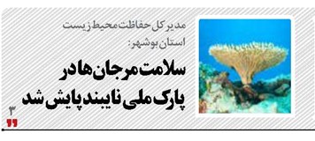 سلامت مرجان‌ها در پارک ملی نایبند پایش شد