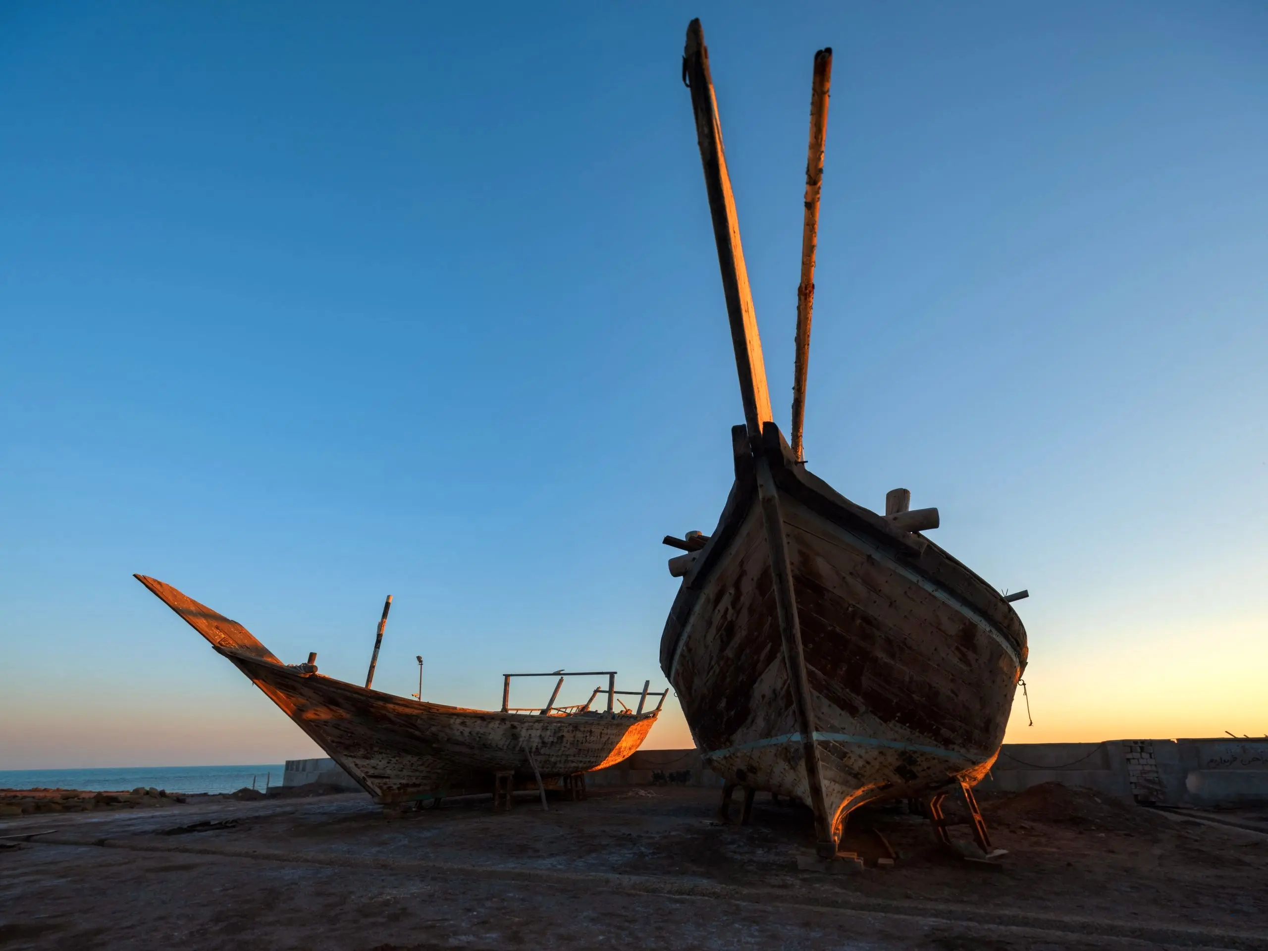 عکس| کشتی سازی کوهین دریا جذاف، بندر تاریخی کنگ