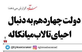 دولت چهاردهم به دنبال احیای تالاب میانکاله