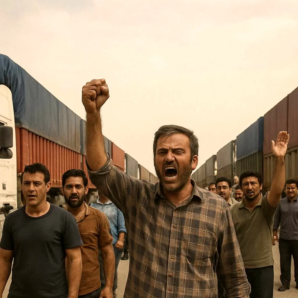 تجمع اعتراضی رانندگان کامیون در مقابل وزارت صمت ؛ کامیون داران به چه چیزی اعتراض دارند؟