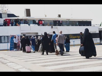 تردد ۱۶۰۰ زائر اربعین حسینی با کشتی مسافری