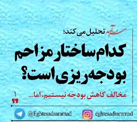 کدام ساختار مزاحم بودجه‎‌ریزی است؟