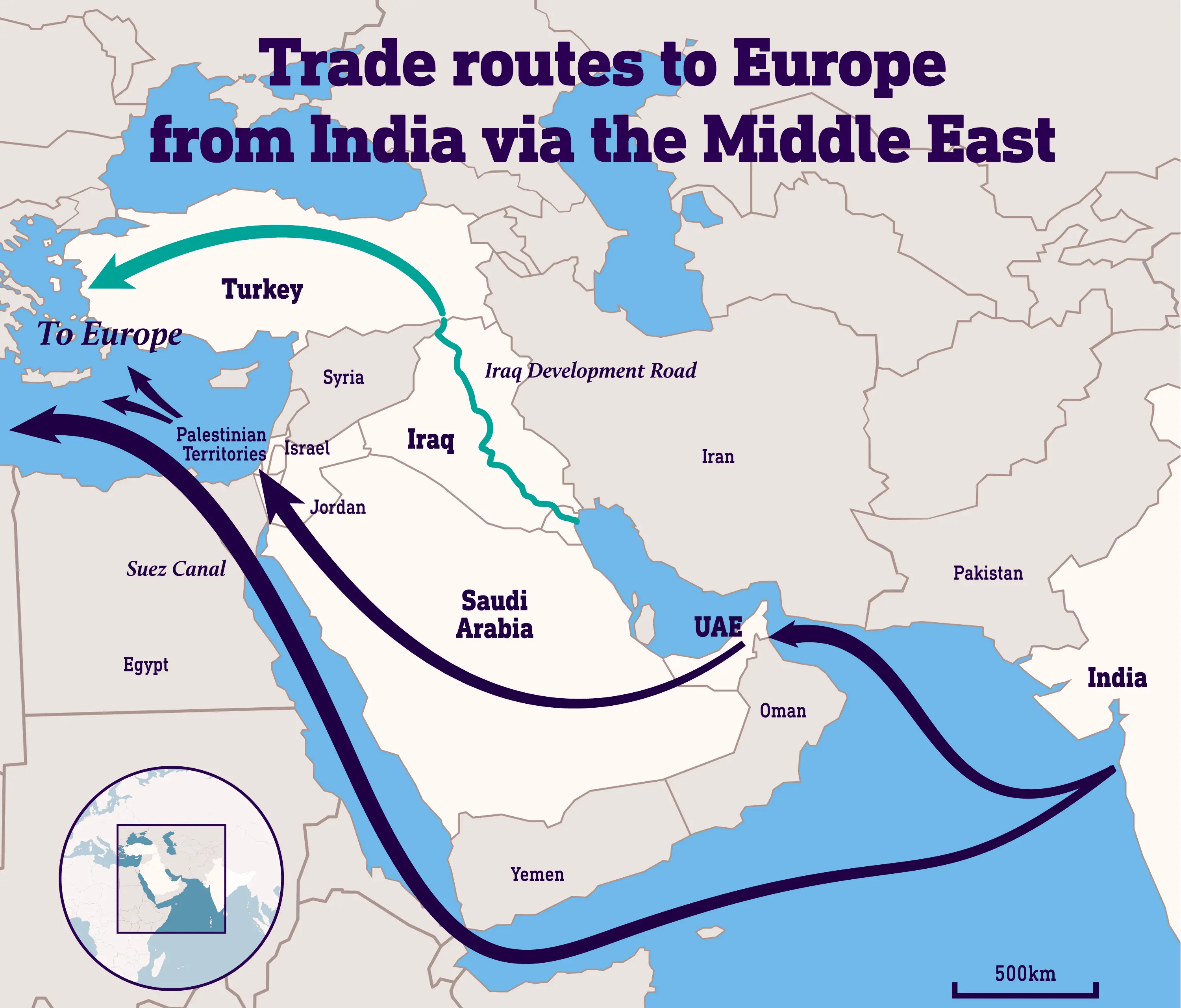 کریدور «عرب–مدیترانه»؛ چالش تازه برای نقش ترانزیتی ایران در سایه توافق ابراهیم