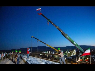 ریل‌گذاری راه‌آهن کرمانشاه – خسروی رسما آغاز شد